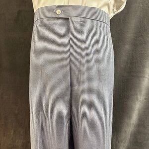New Henry Jacobson, size 42”x34”, 100% cotton, horizontal seersucker slacks